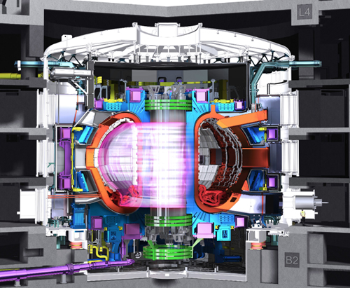 한국전력기술이 사진의 국제핵융합실험로(ITER) 토카막(TOKAMAK)을 구동시키기 위한 전원공급장치 증설 설계를 맡았다
