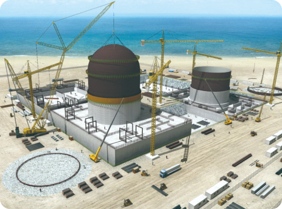 Overseas nuclear power plant project UAE bird's eye view 